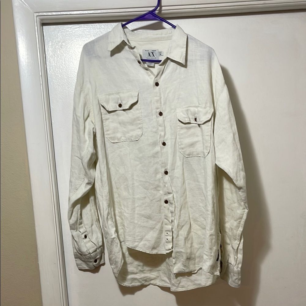 Her money exchange button down size medium